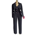 European and american cross-border women's fashion  spring new arrival: elegant commute solid color blazer, vest, and pants three-piece set