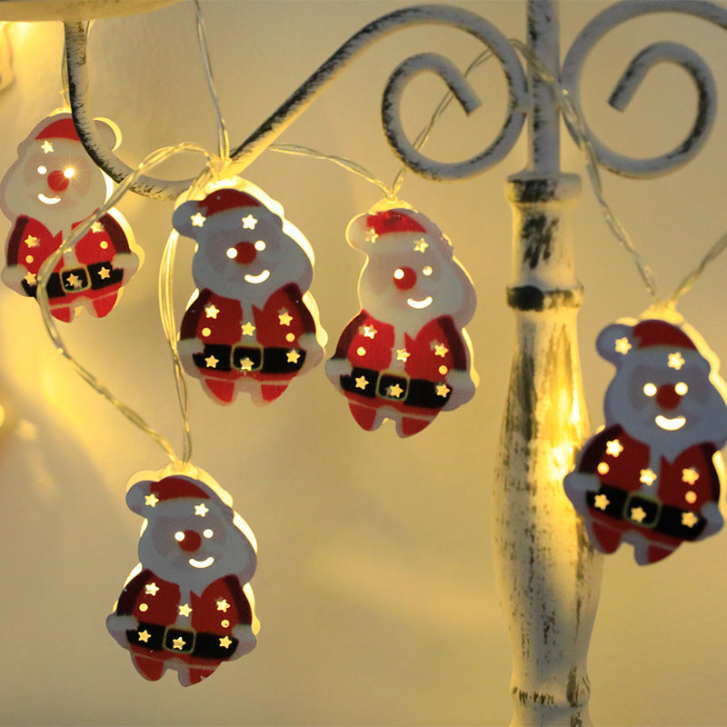Christmas wrought iron Santa Claus LED light string deer Christmas tree mix and match Christmas elements ambient lights decorative lights