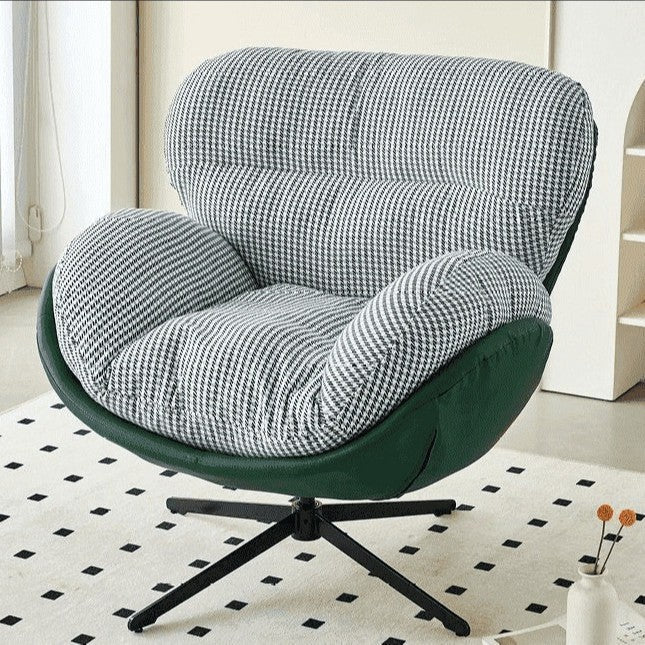 Modern minimalist single eggshell chair sofa - living room home lazy chair - designer retro casual swivel sofa chair