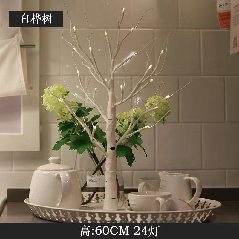 LED tree lights flashing stars birch tree luminous decorative lights Internet celebrity room decoration New Year's Day lighting