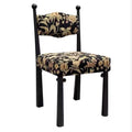 French retro solid wood dining chair designer home casual chair medieval dining table and chair bedroom light luxury ash wood