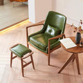 Scandinavian european casual solid wood sofa chair balcony living room lazy chair lounge chair casual chair footrest single sofa chair