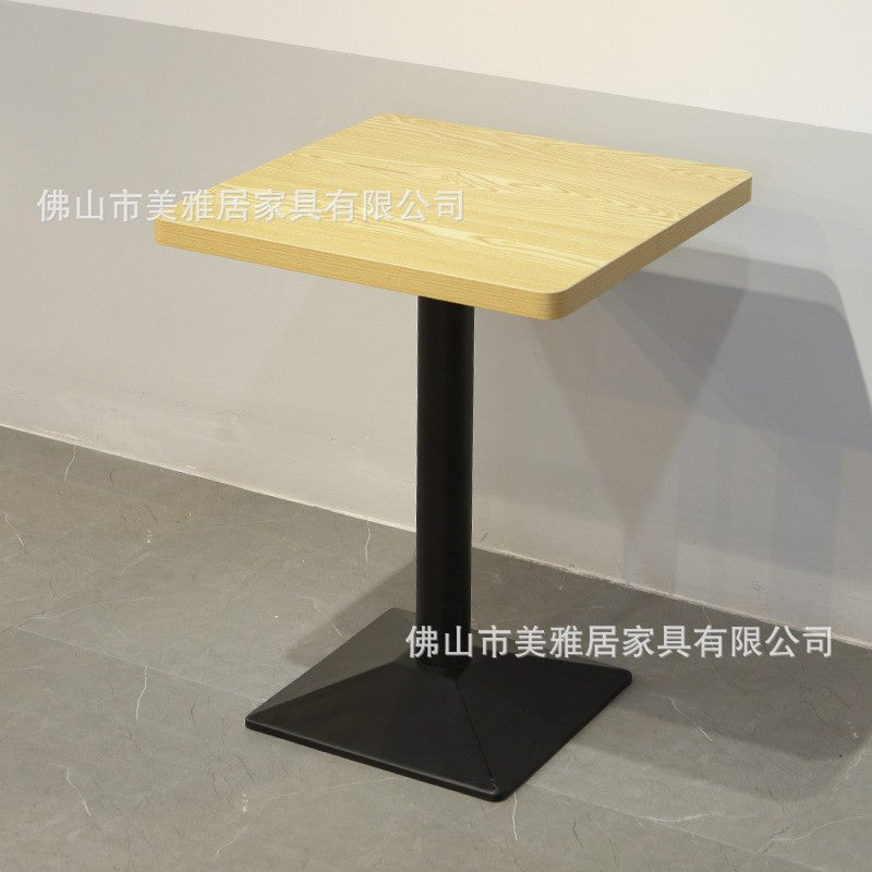 Customized canteen restaurant tables and chairs School unit commercial tables and chairs Catering restaurant noodle restaurant fast food solid wood tables and chairs combination