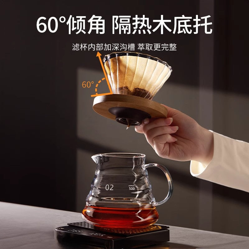 Hand-brewed coffee set, filter cup, sharing pot, hand-brewed kettle, hand-cranked grinder, for home american coffee utensils, souvenirs