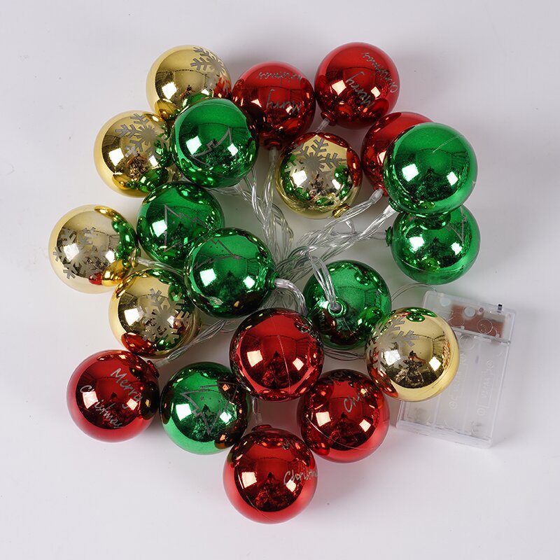 Cross-border new LED Christmas ball gift box five-star series small lights Christmas tree pendant girl heart arrangement