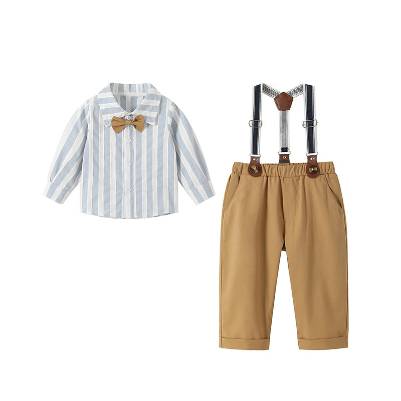 Boyssuitautumnew arrival style baby overalls first birthday handsome k-style gentleman long sleeves spring & fall clothing