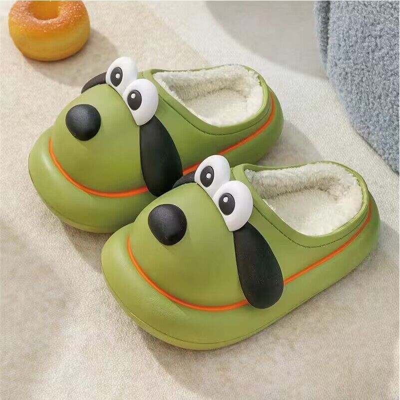 Kids cotton slippers fleece-linedoutwear fur shoes heattech baotou new arrival cartoon waterproofwinter indoor bag