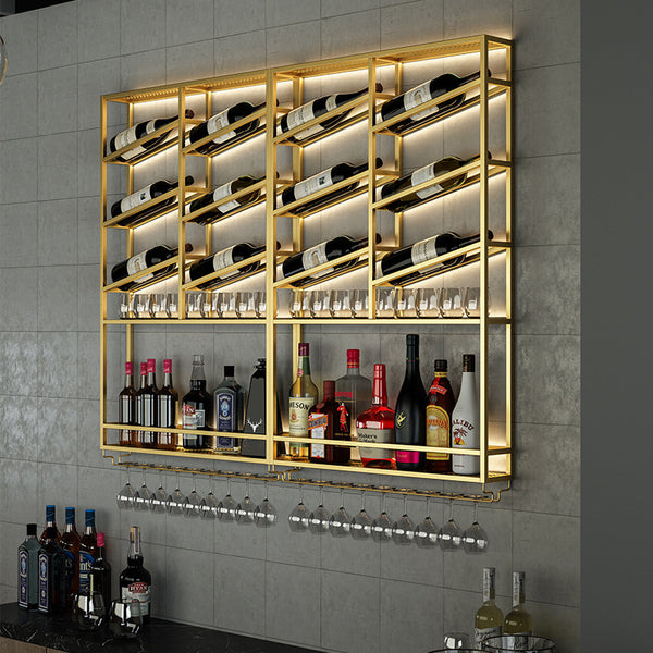 Restaurant Wall-mounted wine rack Bar counter Red wine upside down hanging wine cabinet rack Living room light luxury wine glass rack