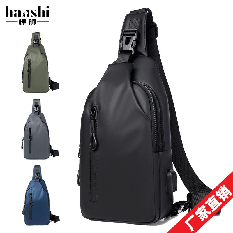 Fashion Men's Premium Breast Bag Casual Shoulder Women's Crossbody Bag Commuter Waterproof Chest Bag Travel Shoulder Bag Tide