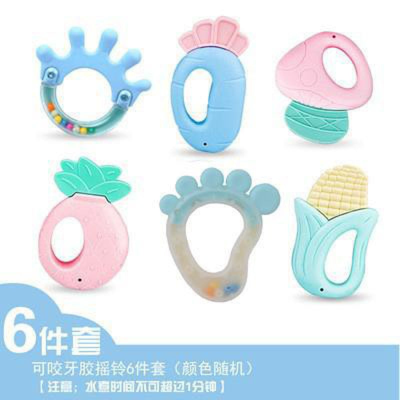 Cross-border baby hand rattle toy 0-1 years old newborn baby can gnaw teething glue baby bed bell pedal piano pendant