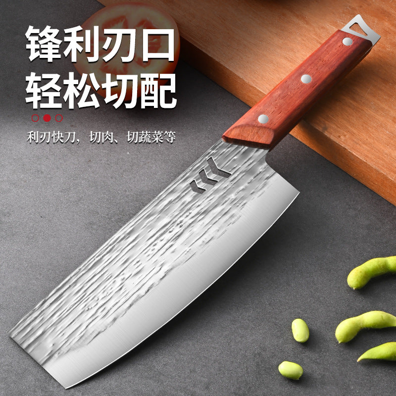 Stainless steel cleaver with handle - sharp, lightweight, high-carbon steel forged kitchen knife for slicing, dicing, and meat cutting - ideal for home and professional chefs