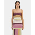 spring new arrival:  fashion retro color block backless sexy striped cami dress for women