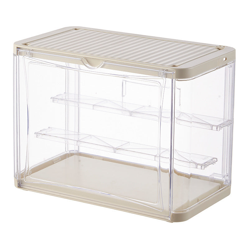 Display rack Wall-mounted dust-proof with lamp storage figure No punching Transparent household building block Toy display shelf