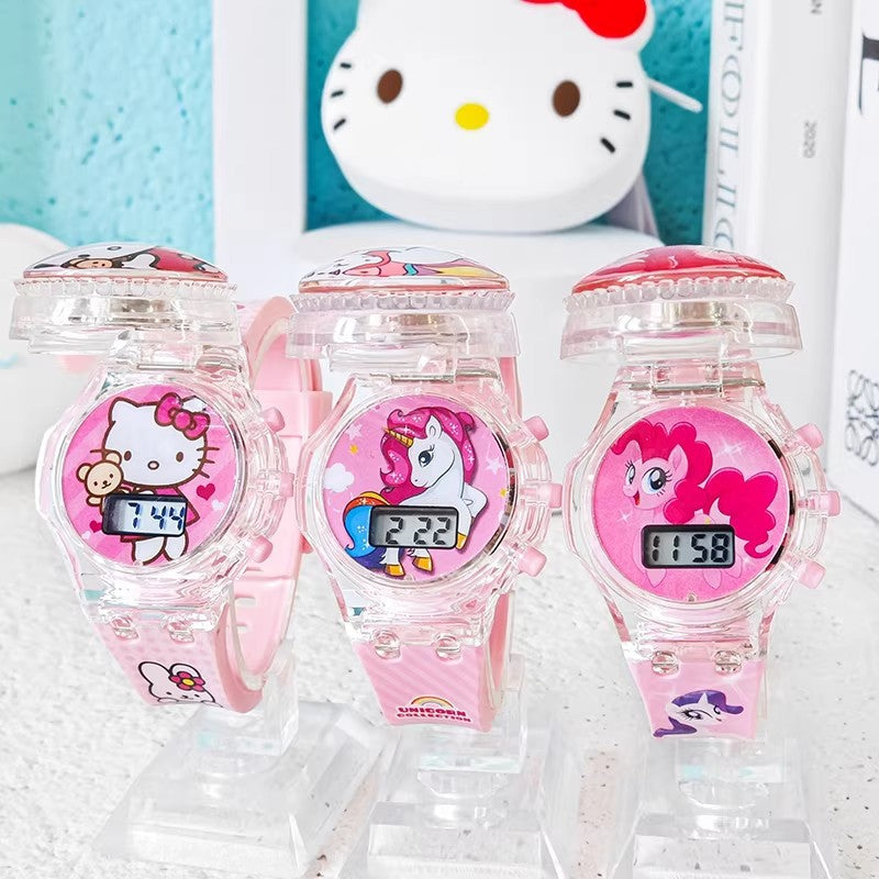 Educational toy unicorn kids watch - musical, light-up, rotating electronic watch for boys and girls, ages 3-9