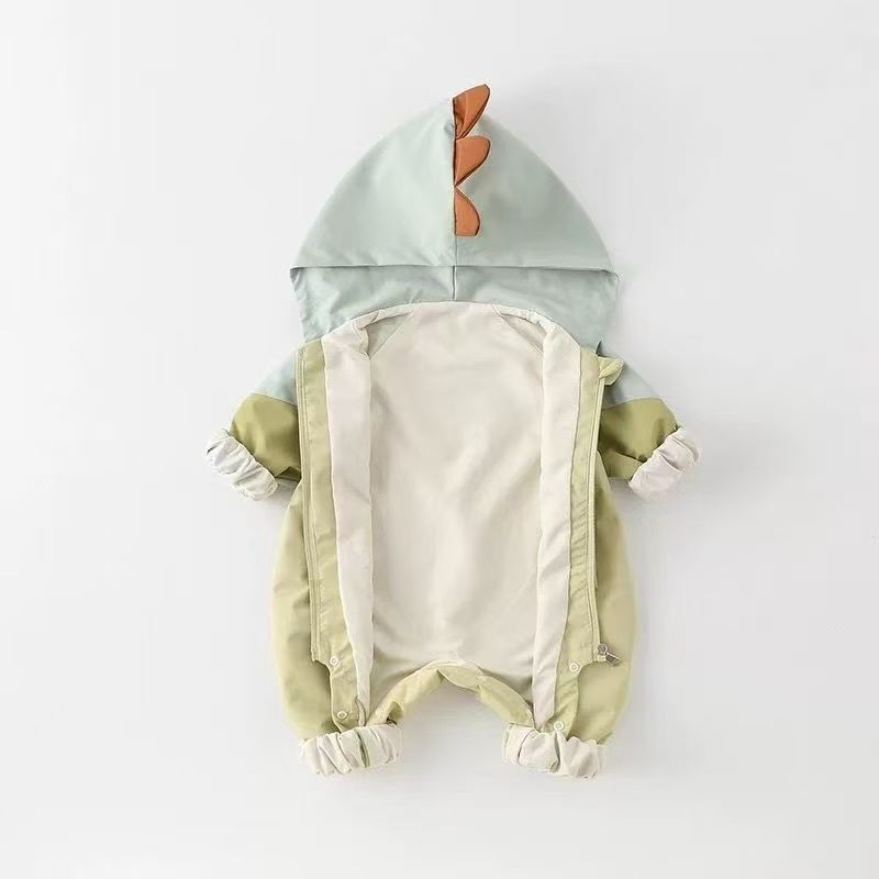 Spring & fallcute clothes jumpsuit super baby infant style cute baby outwear hooded outing jacket trendy