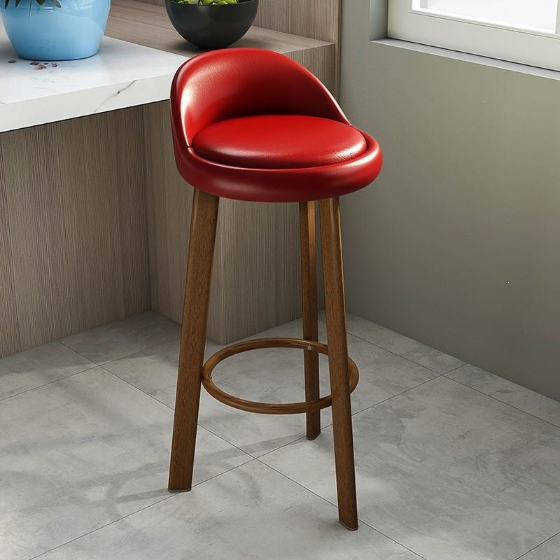 Bar stool, light luxury modern minimalist design, backrest included, bar-specific chair, high stool for home use, bar chair, solid wood