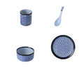 Japanese blue pattern soup bowl for home creative ramen bowl student dormitory instant noodle bowl rice bowl salad bowl retro bowl