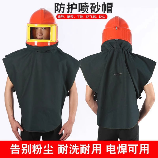 Sandblasting clothing Sandblasting cap Oxygen type Safety protection kit Sandblasting helmet Sandblasting cap Mask Sandblasting clothing