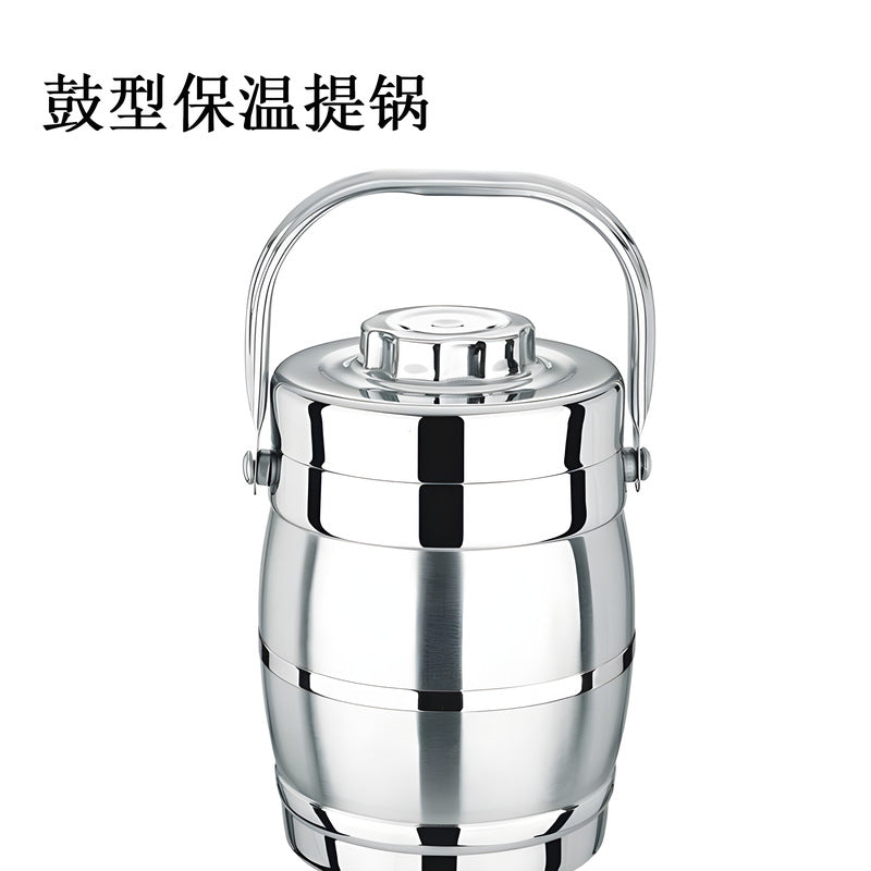 Stainless steel vacuum insulated lunch box - large capacity, portable, multi-compartment, student bento box, insulated food container