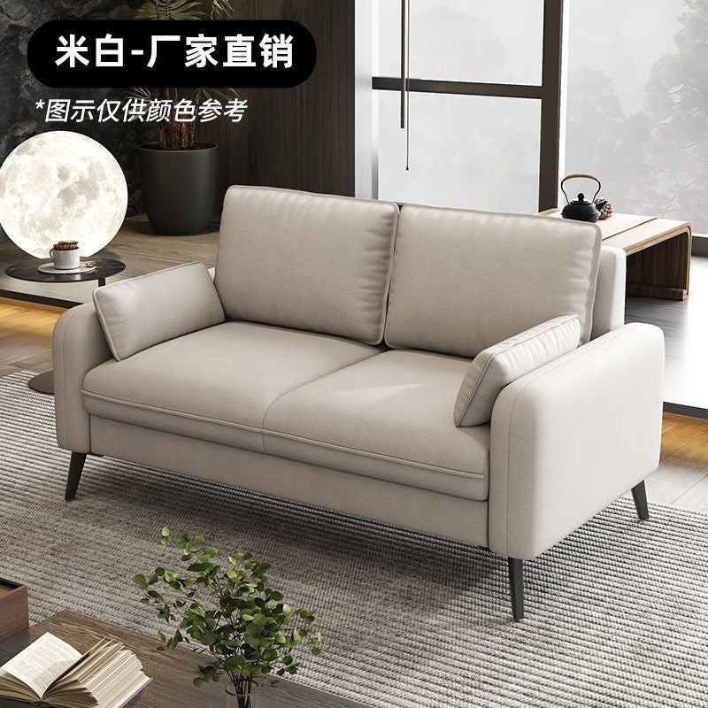 Small apartment sofa, modern minimalist bedroom, apartment rental, single sofa, office reception, three-seater small sofa