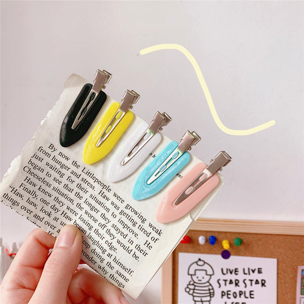 ins hairpin girl color clip hair clip Korean headdress seamless bangs edge clip word DIY hairpin