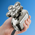 8w six-blade hair clipper & shaver for men - electric multifunctional razor, washable, wet & dry use