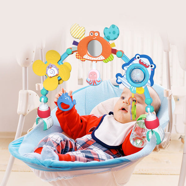 Cross-border newborn crib bell suspended 0-1 year old car seat soothing baby stroller pendant toy