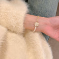 Pearl camellia bracelet for women