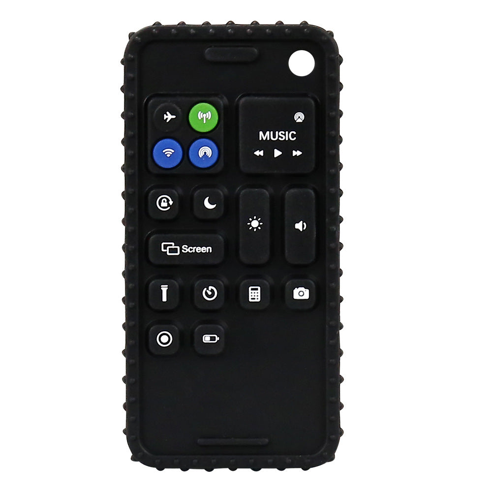 Baby Teether Toy Press Mobile Phone Toothpaste Food Grade Silicone Molar Stick Remote Control Baby Toy