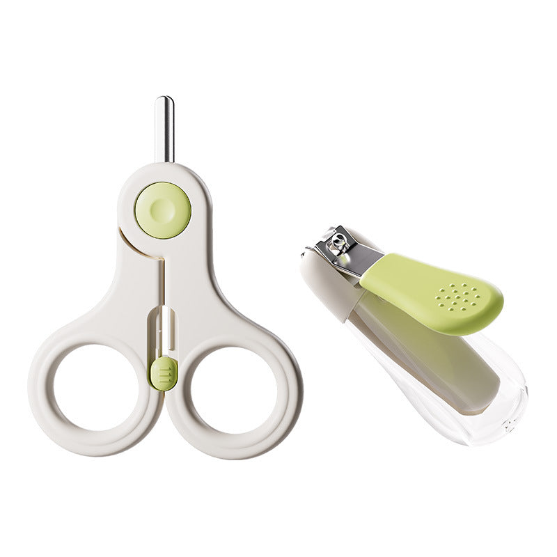 Newborn-safe anti-pinch & anti-splash nail clippers - baby care nail scissors with storage case