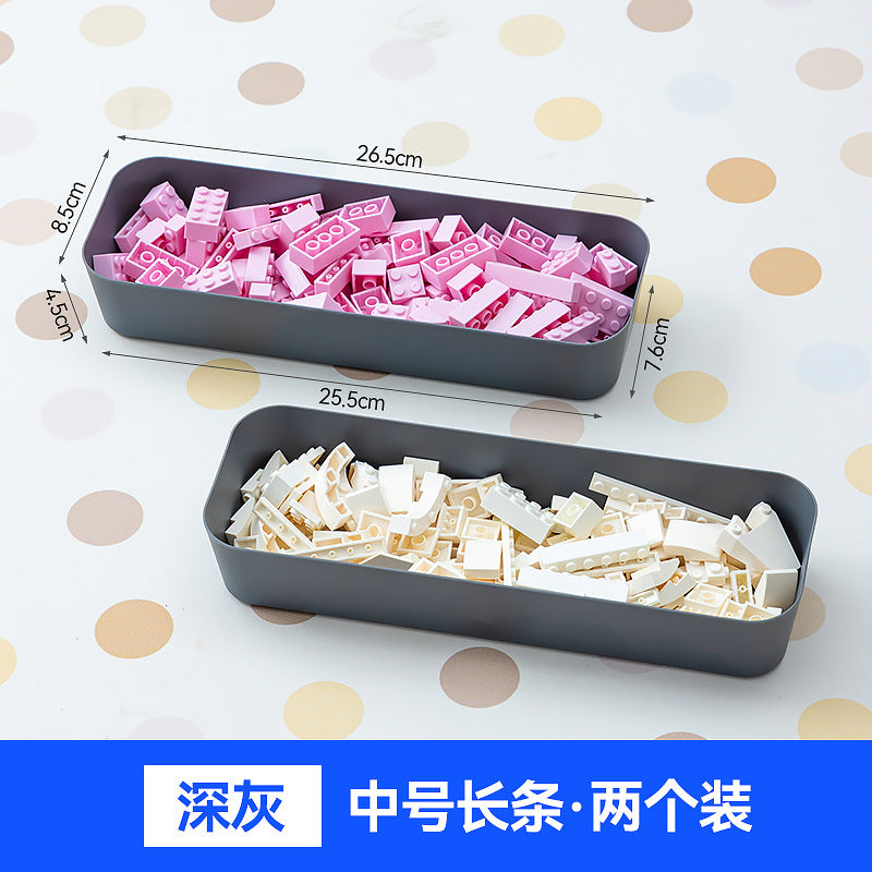 Children's toy parts sorting box Lego storage box Plastic stackable small particle building block partition storage box