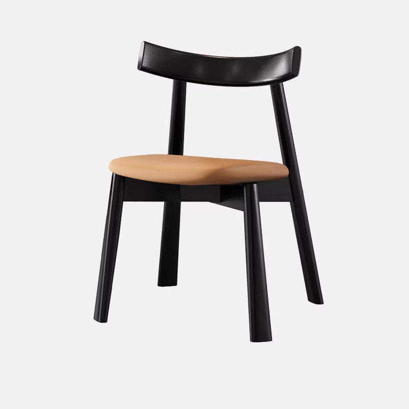 Scandinavian solid wood dining chair for home chinese ancient styleretro black chair ash wood dining table and chair italian normcore back chair