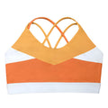 Fresh and girly, high-stretch, color-blocked yoga outfit for kids. quick-drying set includes a running, training, and fitness compression sports top