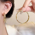 Earrings suitable for round faces-a1634 gold