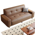 2026new arrival cat scratch leather sofa living room small apartment casual modern straight row apartment rental double three-person fabric sofa