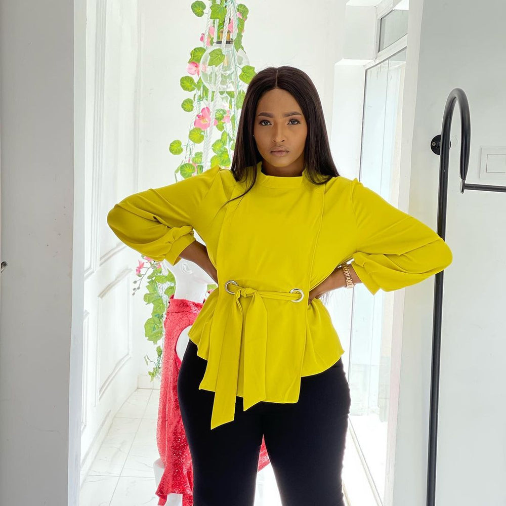 supply of african fashion pullover turtleneck long sleeves waist slimming look chiffon breathable women's clothing easiest for matchtops on sale