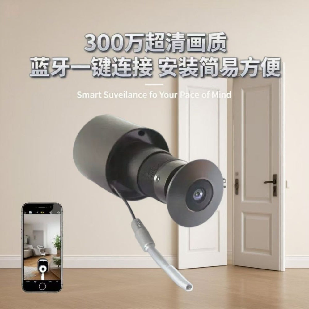 3mp 2k hd smart door viewer camera with dual-band bluetooth, wi-fi connectivity, and new black design