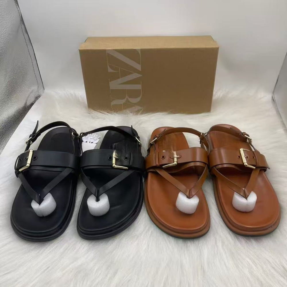 2025 women's summer anti-slip flat sandals - versatile, comfortable, lightweight, and stylish for cross-border e-commerce. perfect for women in europe, america, and africa