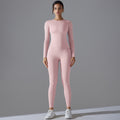 new arrival brushed nylon long sleeves yoga clothes high elastic naked tight sports suit running fitness two-piece set