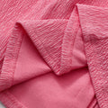 Sweet and adorable girls' (small) dress, sleeveless collared embroidered mesh dress with woven belt