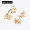 hot-selling eight-pointed star accessible luxury diamond earrings stylishfashionelegant cold style snowflake earrings jewelry for women