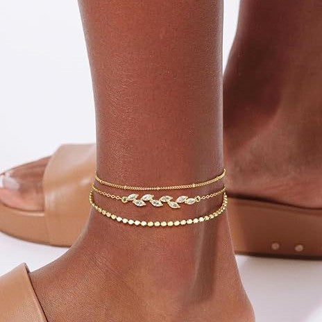 European and american cross-border fine classic ball chain anklet easiest for matchsummer jewelry cross-border stainless steel anklet jewelry