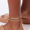 European and american cross-border fine classic ball chain anklet easiest for matchsummer jewelry cross-border stainless steel anklet jewelry