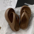 6cm thick-soled flip-flops women's summer outwear soft bottom heightening indoor non-slip beach slippers flip-flops sandals