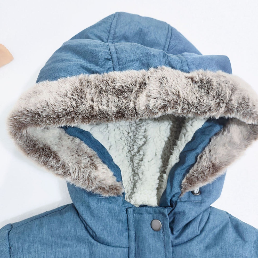 Original overstock mamapapas british high-end brand thickened hooded casual warm jacket for baby boys