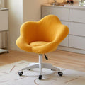 Cosmetic chair girls bedroom petal chair dressing table rotating chair for home cream style manicure chair lambswool chair