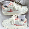 2026 spring/autumn new casual bread shoes women's chunky sole versatile sneakers, trendy ins style breathable white shoes