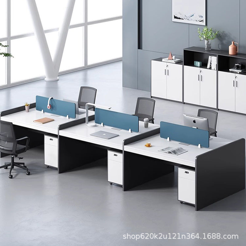 Staff screen desk casual modern office workstation table and chair combination face-to-face multi-person staff booth