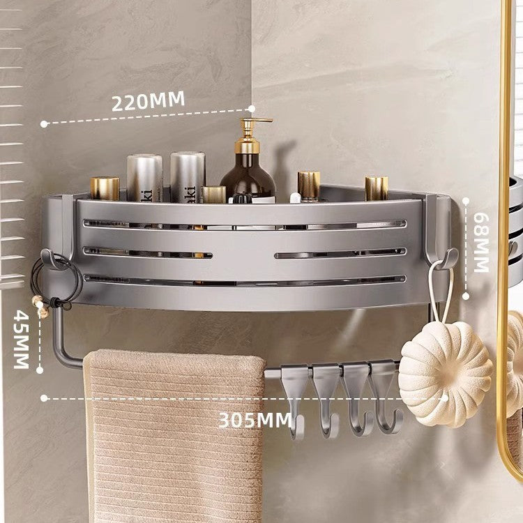 Bathroom storage rack, punch-free bathroom triangle wall-mounted toilet, washroom wall washbasin storage rack