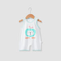 Baby sleeveless romper summer thin newborn bodysuit unisex infant crawling suit cartoon onesie